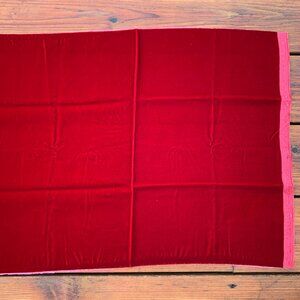 REMNANT Crushed Red Velvet Fabric 18" x 23"